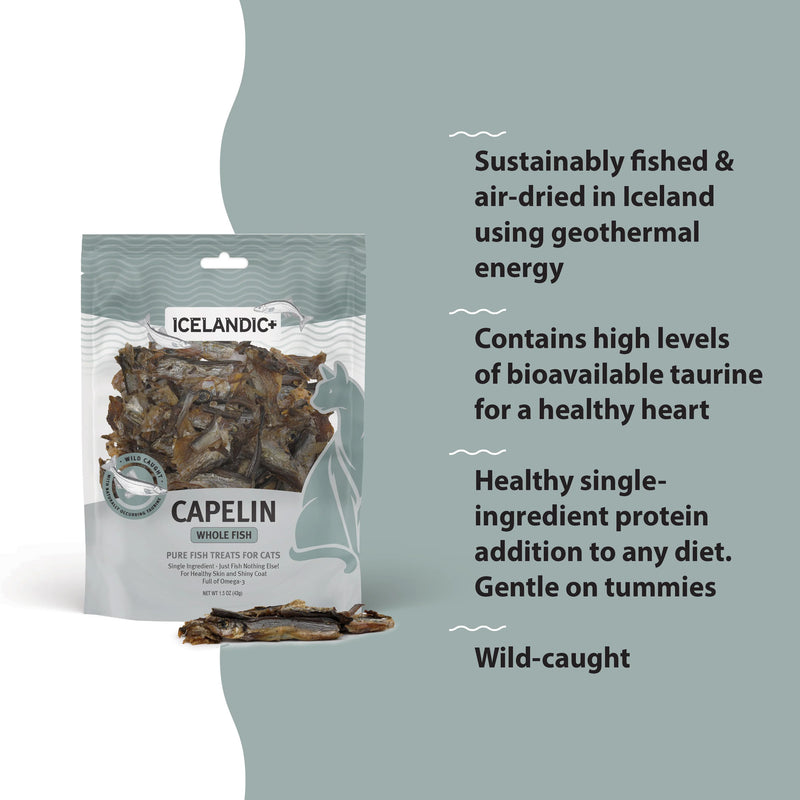 Icelandic+ Capelin Whole Fish & Pieces for Cats - 1.5 oz
