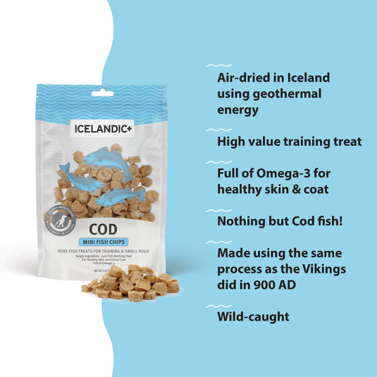Icelandic+ Mini Cod Fish Chip Treats 3oz