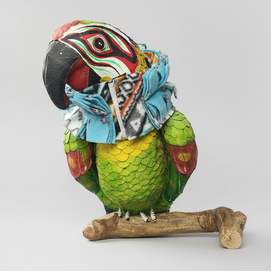 Exotic Wings Anti Feather Picking Soft Fleece Preening Collar for Birds - Large