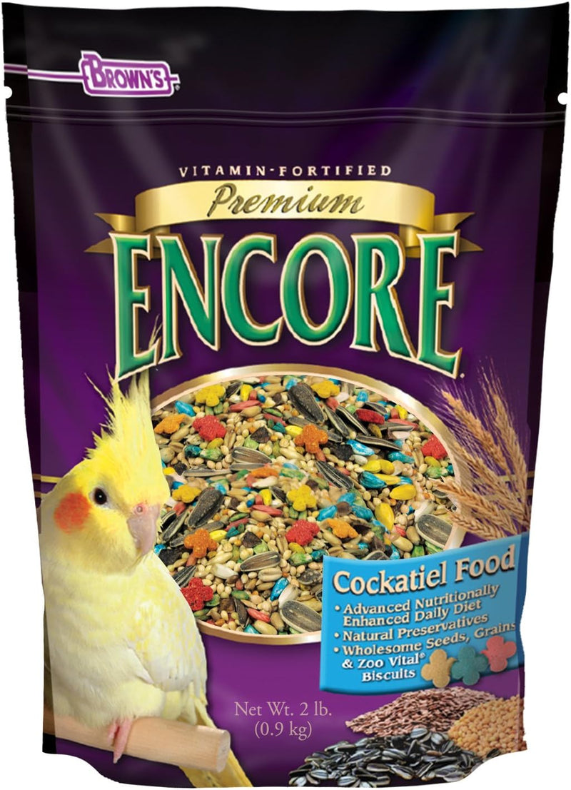 Encore Premium Cockatiel Bird Food, 2-Pound
