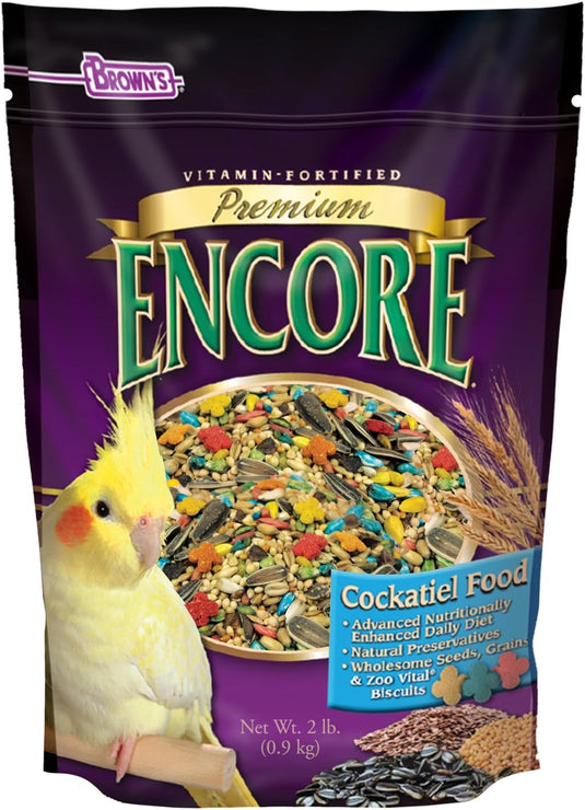Encore Premium Cockatiel Bird Food, 2-Pound