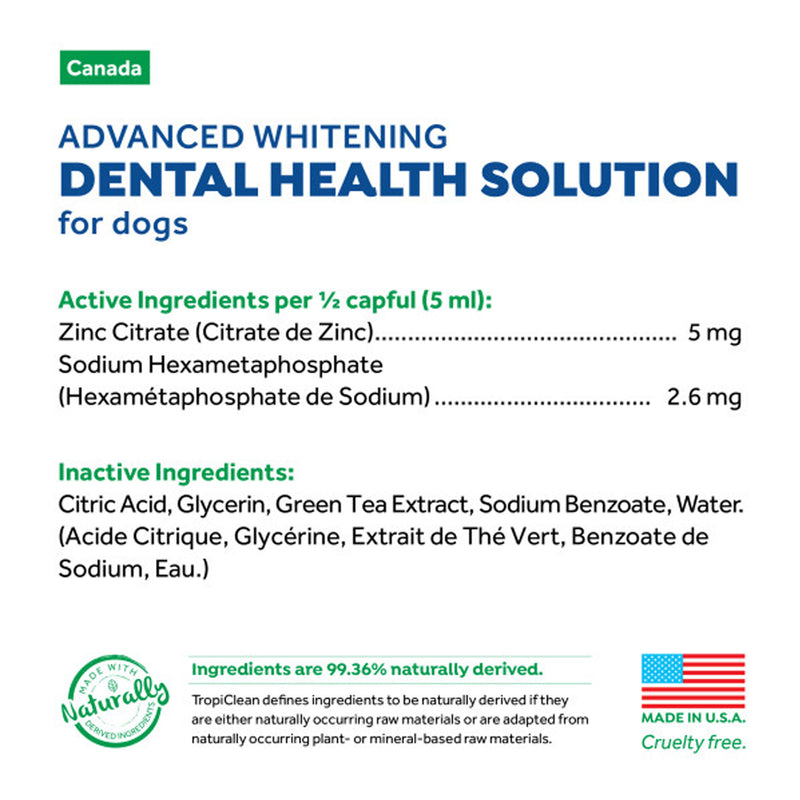 Tropiclean Fresh Breath Advanced Whitening Oral Care Water Additive
