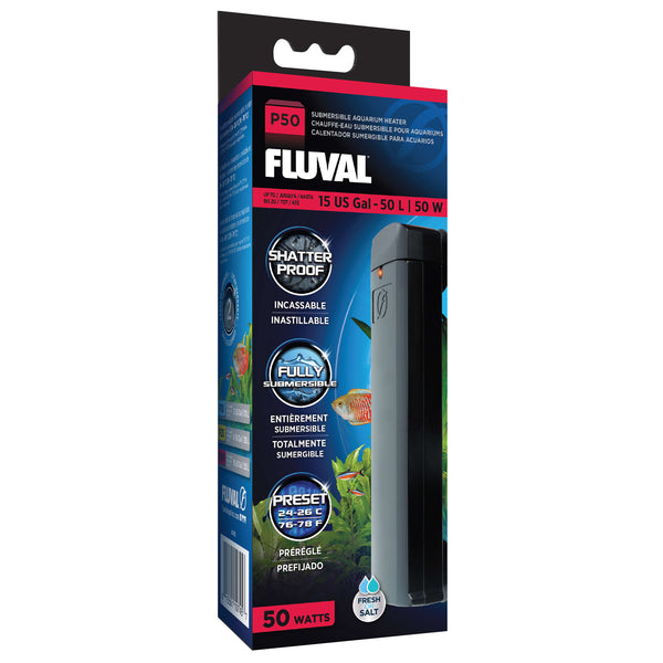 Fluval P50 Submersible Aquarium Heater - 50W