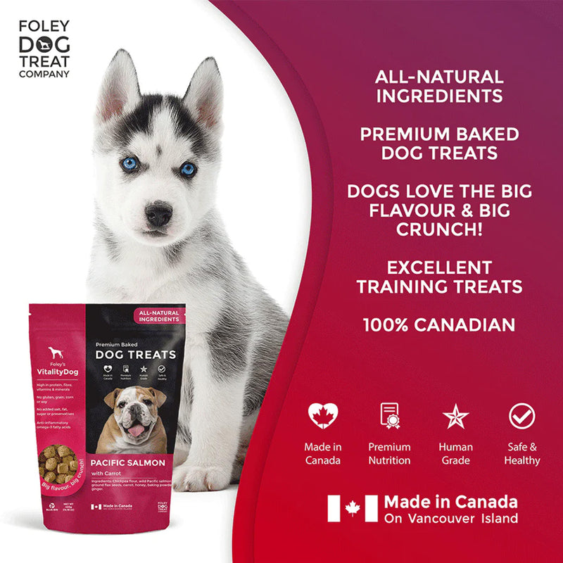 Load image into Gallery viewer, Foley&#39;s Vitality Dog Treat - Pacific Salmon with Carrots
