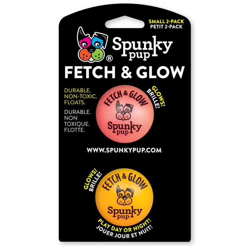 Load image into Gallery viewer, Spunky Pup Flash &amp; Glow Ball Dog Toy - Small, 2 Pack
