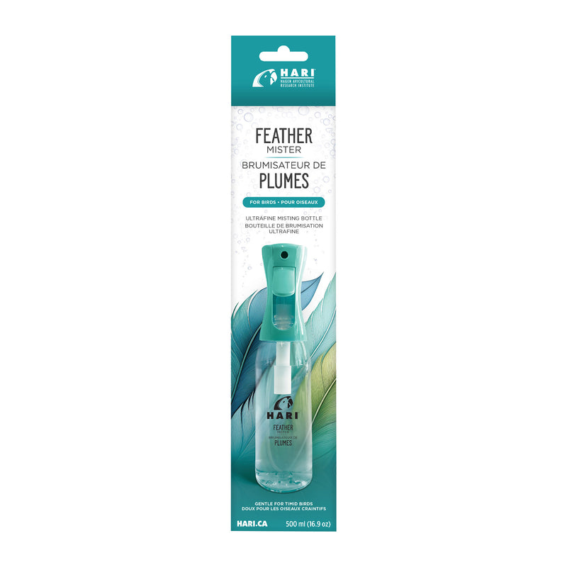 Load image into Gallery viewer, Hari feather mister packaging with teal and white design on a white background
