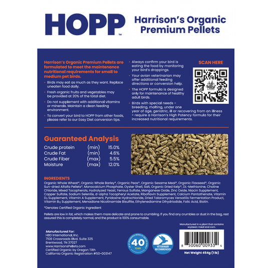 HOPP Organic Pellets - 1 lb