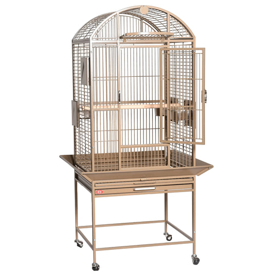 HQ Cages Small Dome Top Parrot Cage – 24”L x 22”W x 61”H – 5/8” Bar Spacing | 9002422