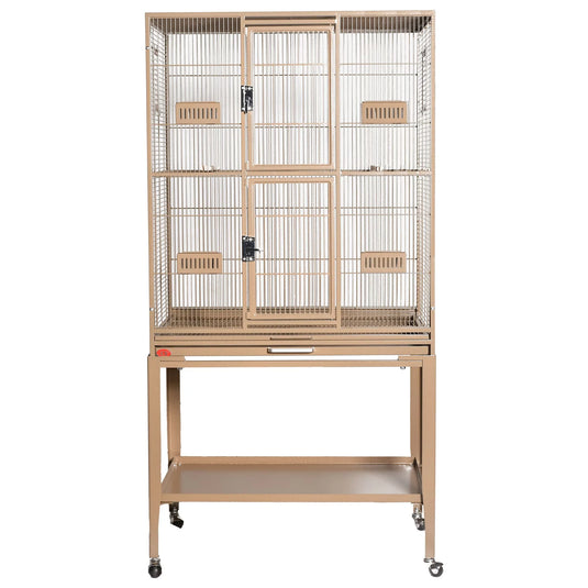 HQ Cages Superior Series Extra Flight Cage – 32"L x 21"W x 60"H – 1/2" Bar Spacing | GB13221P