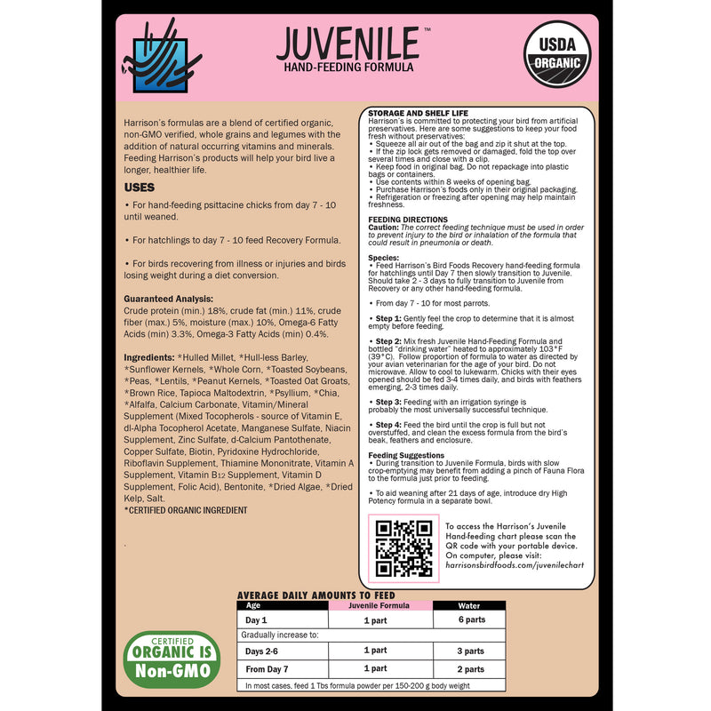 Juvenile Hand Feeding Formula - 1lb
