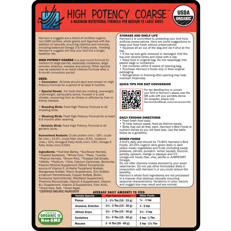 Load image into Gallery viewer, Harrison's High Potency Coarse Parrot Pellet
