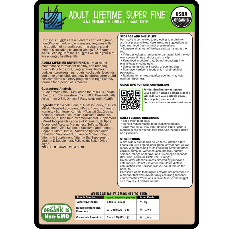 Load image into Gallery viewer, Harrison's Adult Lifetime Super Fine Pellet
