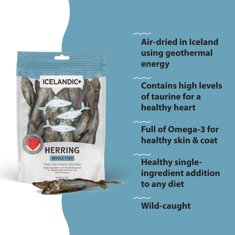 Icelandic+ Herring Whole Fish Dog Treat - 3oz
