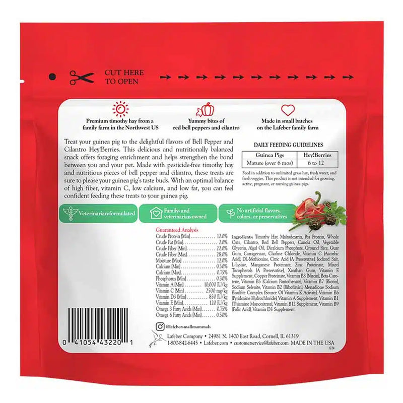 Load image into Gallery viewer, Hey! Berries for Guinea Pigs - Bell Pepper &amp; Cilantro 5 oz
