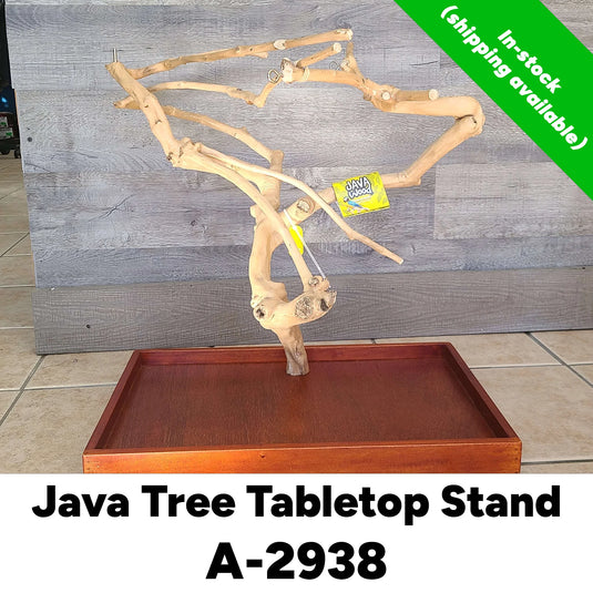 A&E Enrichment Java Wood Table Top Stand - In Stock