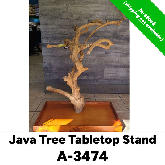 A&E Enrichment Java Wood Table Top Stand - In Stock