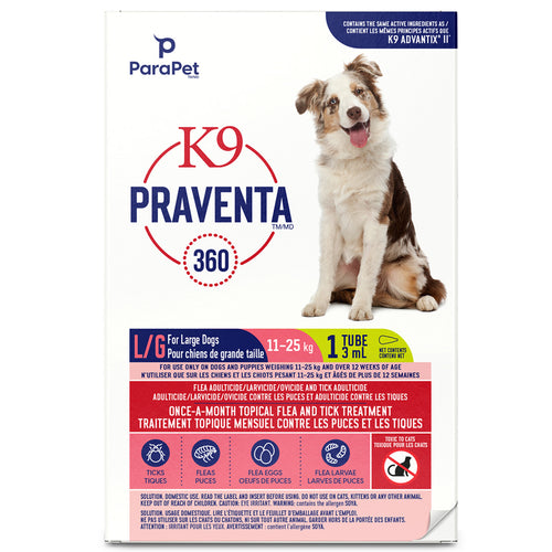 K9 Praventa 360 Flea & Tick Treatment - Large Dogs 1 Tube