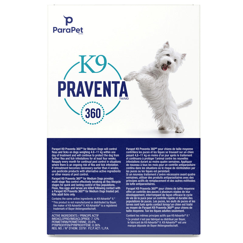 K9 Praventa 360 Flea & Tick Treatment - Medium Dogs
