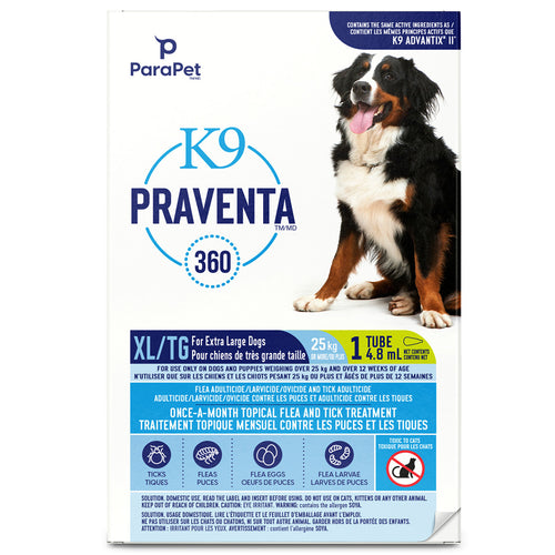 K9 Praventa 360 Flea & Tick Treatment - X-Large Dogs 1 Tube