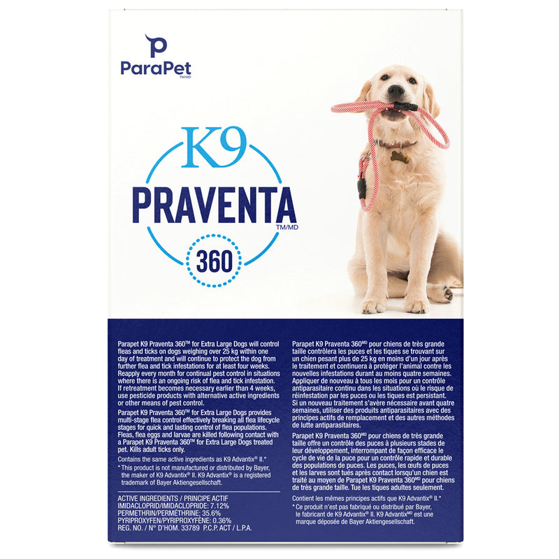 K9 Praventa 360 Flea & Tick Treatment - X-Large Dogs 1 Tube

