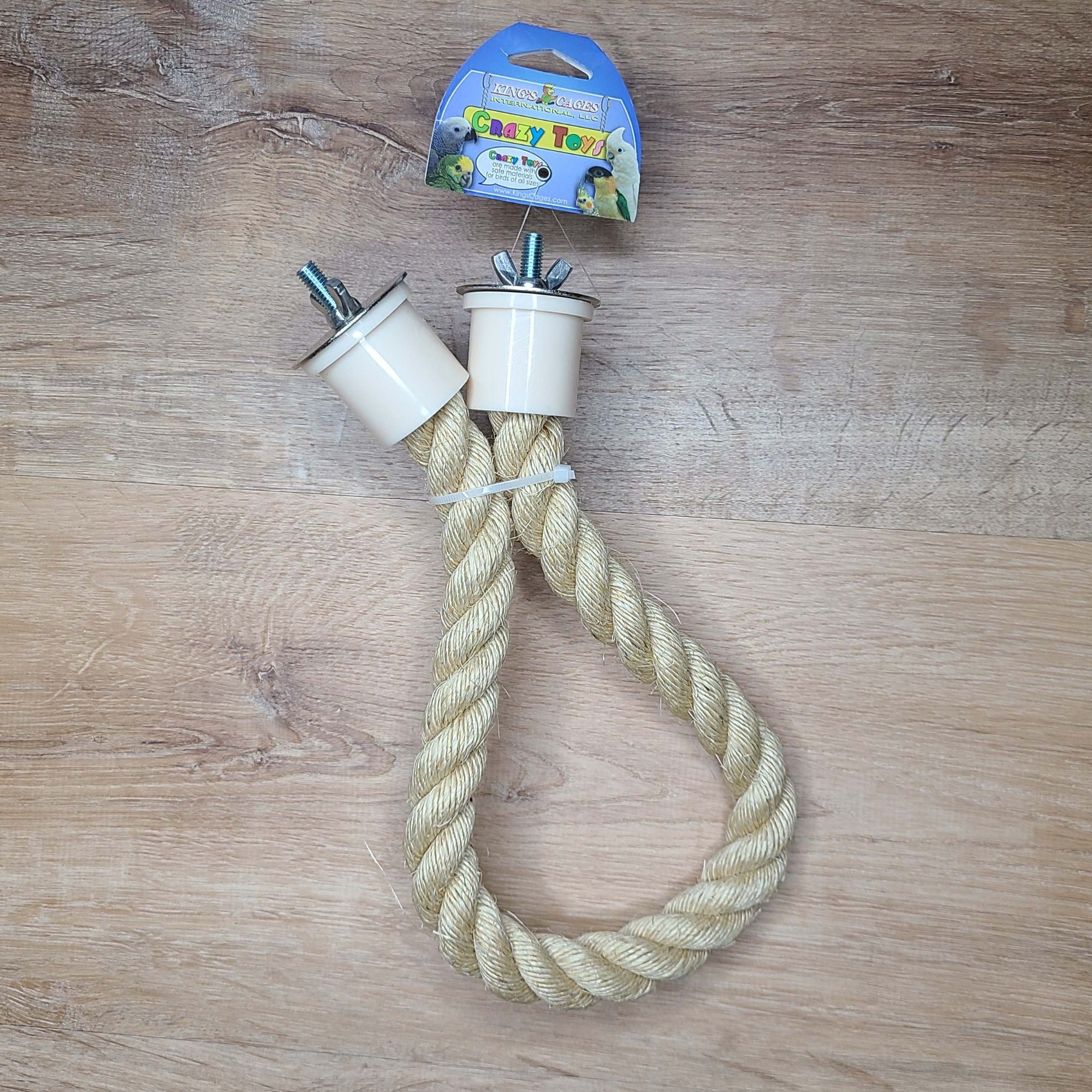 Flexible Sisal Rope Perch for Parrots African Grey, Quaker, Conure