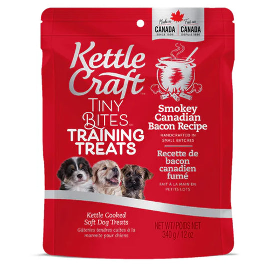 Kettle Craft Tiny Bites Training Treats - Smokey Canadian Bacon 340 g