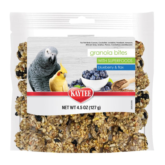 Kaytee Superfood Granola Bites Bird Treat with Blueberry & Flax - 4.5 oz