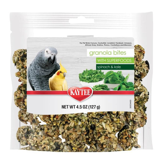 Kaytee Superfood Granola Bites Bird Treat with Spinach & Kale - 4.5 oz