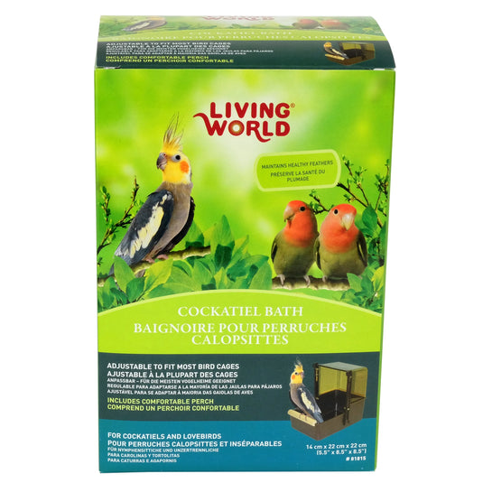 Living World Deluxe Cockatiel Caged Bird Bath - 81815