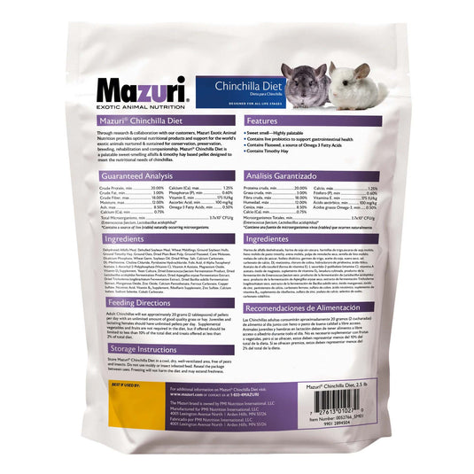 Mazuri Chinchilla Diet