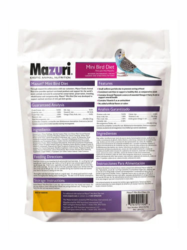 Mazuri Mini Bird Pellet Diet
