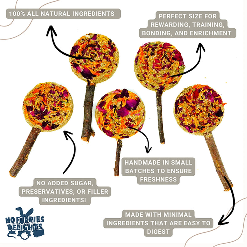 Load image into Gallery viewer, No Furries Delights Forage Pops Small Pet Treat - 5 Pack
