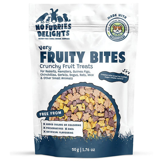 No Furries Delights Very Fruity Bites - All Natural Small Pet Treat 50g