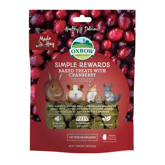 Oxbow Simple Rewards Baked Treat Cranberry