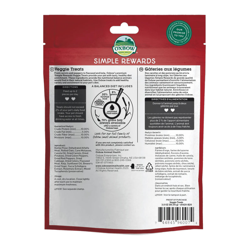 Load image into Gallery viewer, Oxbow Simple Rewards Veggie Treat 2 oz
