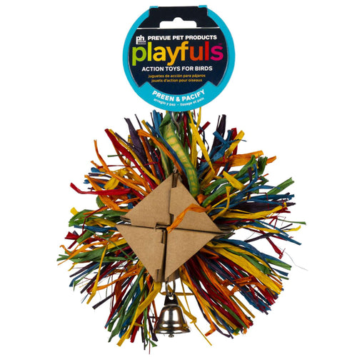 Prevue Hendryx Raffia Rainbow Bird Toy