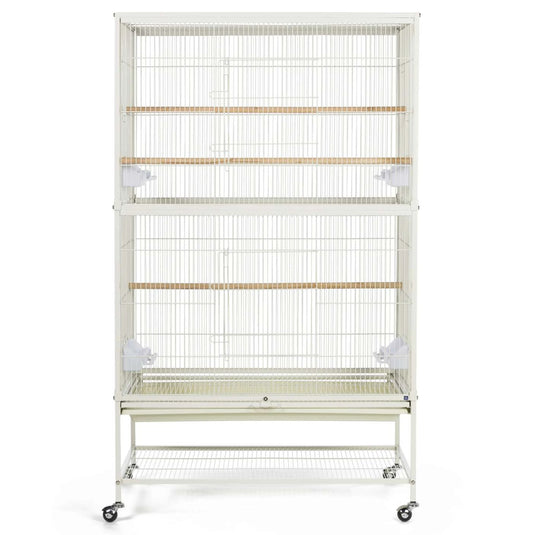 Prevue Hendryx Bird Flight Cage with Stand White - F041