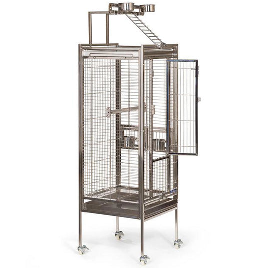 Prevue Hendryx Stainless Steel Small Parrot Cage - 18" x 18"