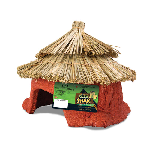 ECOTRITION Snak Shak Small Hideaway for Hamsters, Gerbils, Mice & Rats