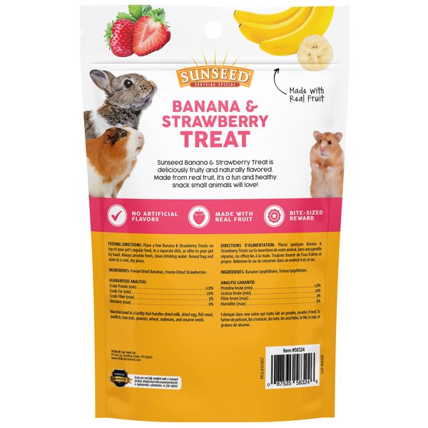 Banana & Strawberry Freeze Dried Small Pet Treat