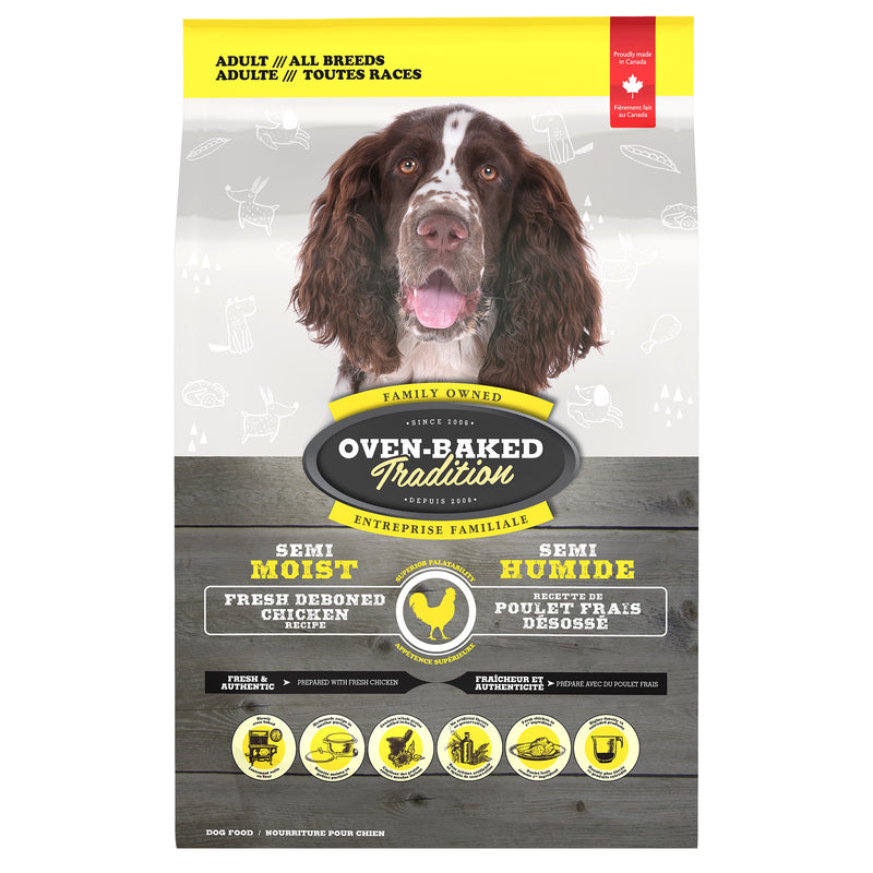 Oven Baked Tradition Semi-Moist All Breed Adult Dog Food - Chicken 🍁
