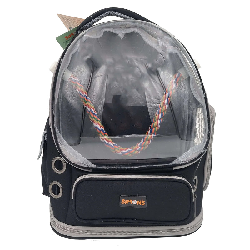 Load image into Gallery viewer, Simon's Bubble Backpack Bird Carrier with Cotton Perch
