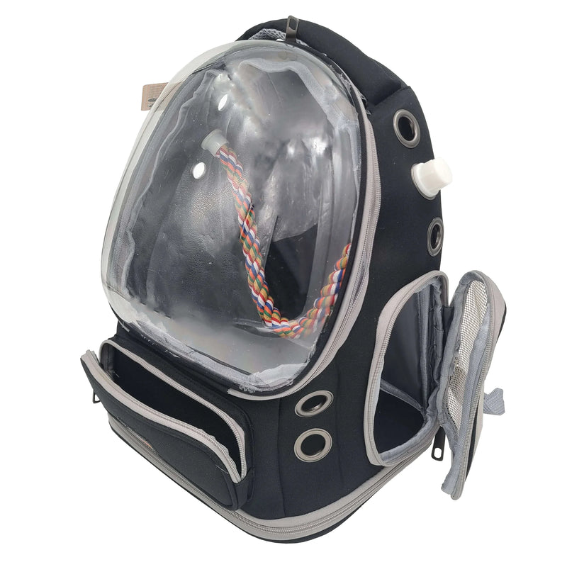 Load image into Gallery viewer, Simon's Bubble Backpack Bird Carrier with Cotton Perch
