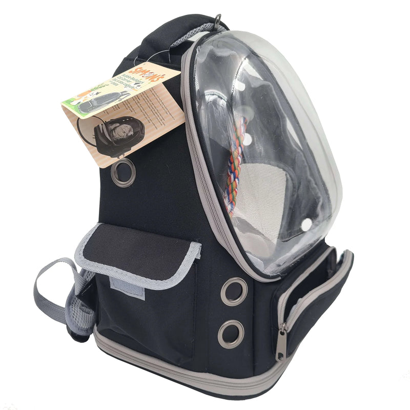 Load image into Gallery viewer, Simon's Bubble Backpack Bird Carrier with Cotton Perch
