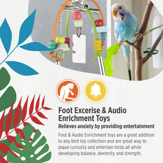 HARI Smart Play Enrichment Parrot Toy Stainless Steel Bell - 81063