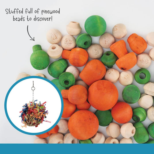 HARI Smart Play Enrichment Parrot Toy Super Shredding Ball - 81001