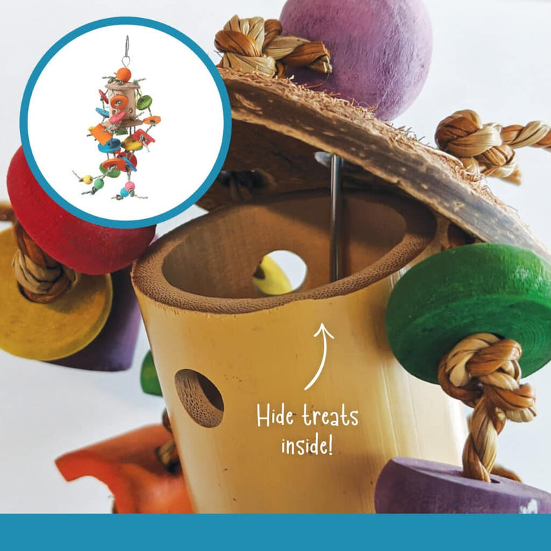 HARI Smart Play Enrichment Parrot Toy Coconut Merry-Go-Round - 81004
