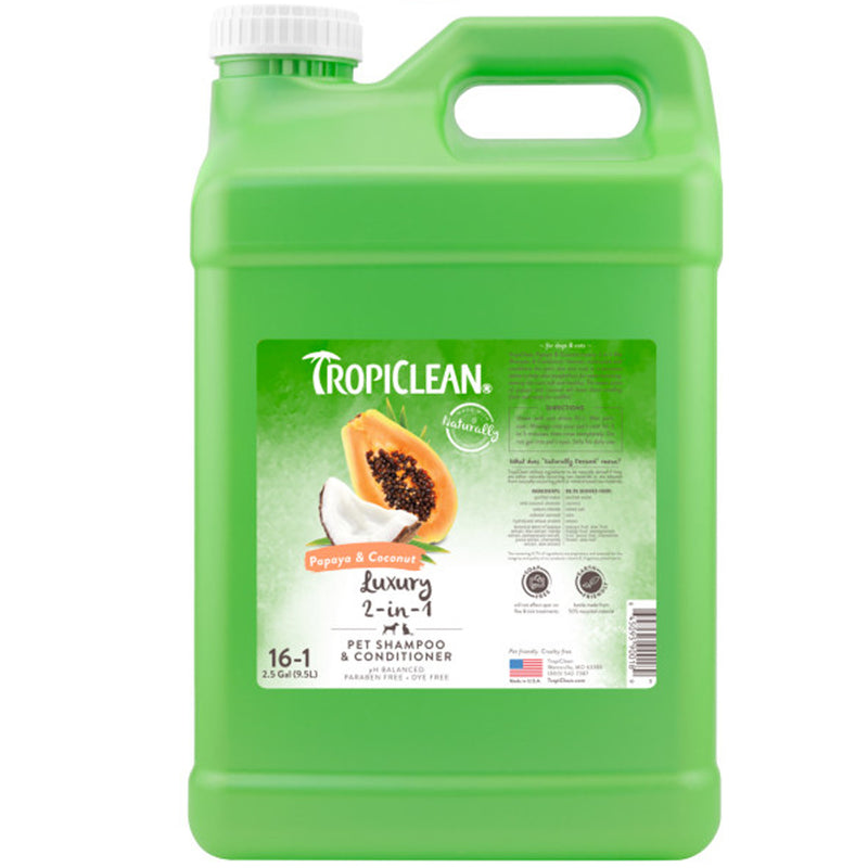 TropiClean 2-in-1 Shampoo & Conditioner Papaya & Coconut
