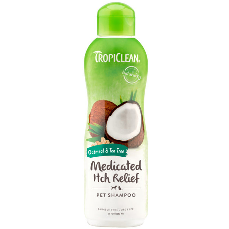TropiClean Oatmeal & Tea Tree Medicated Dog Shampoo 20 oz
