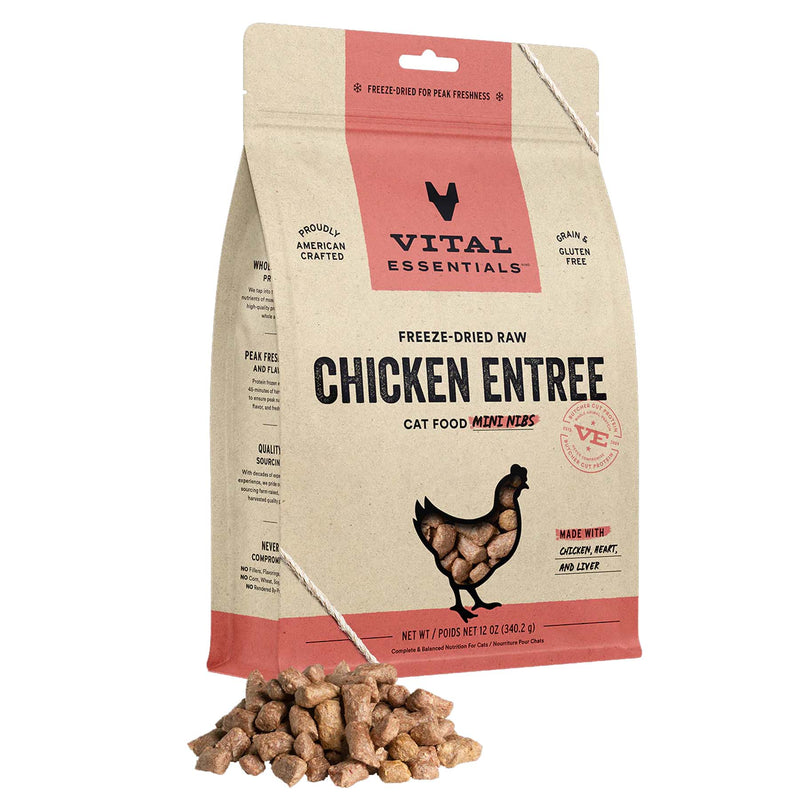 Vital Essentials Freeze-Dried Chicken Mini Nibs Cat Food